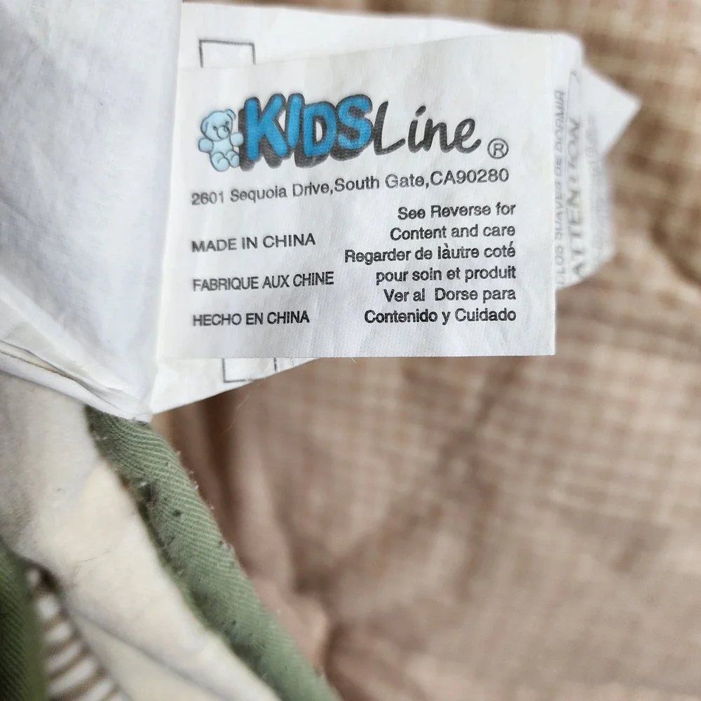 Kidsline Jungle Safari Baby Quilt Patchwork Animal Applique Sage Green‎ 36x45